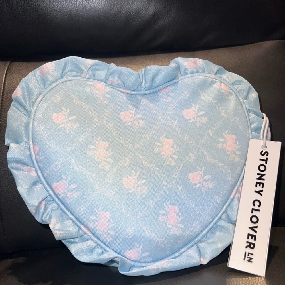 Stoney Clover Lane High Tea Ruffle Heart Pouch